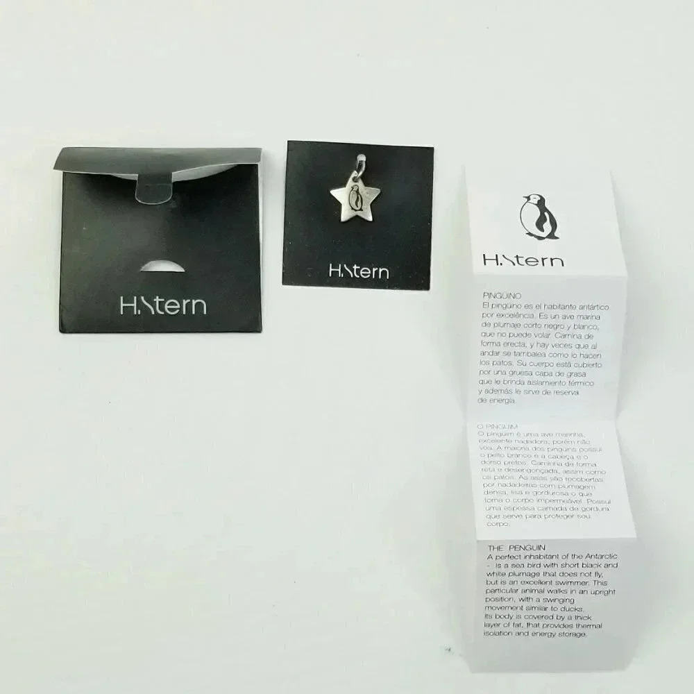 H. Stern Pewter The Penguin Charm Pendant. 1/2".  New